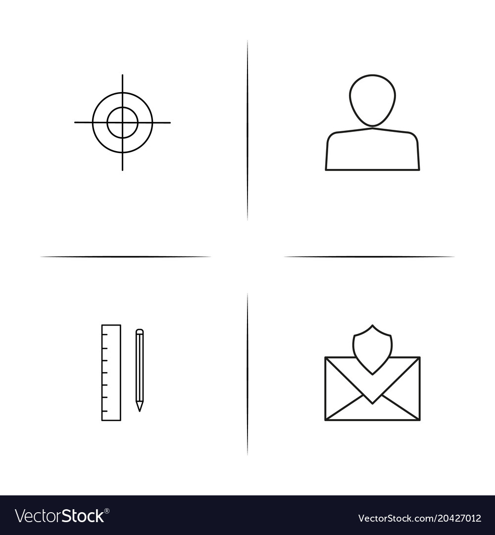 Web und Text einfache lineare Icon setsimple Umriss