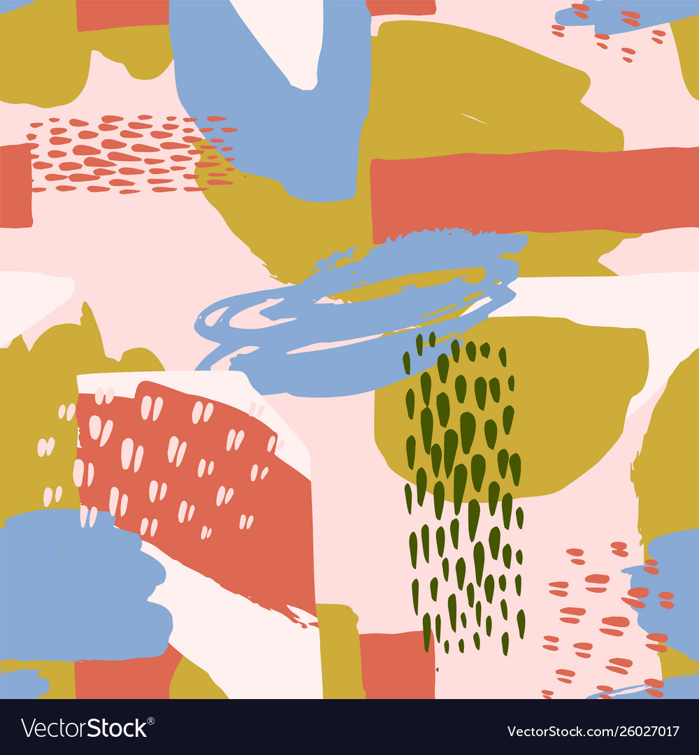 Abstract Pattern with Spots and Strokes