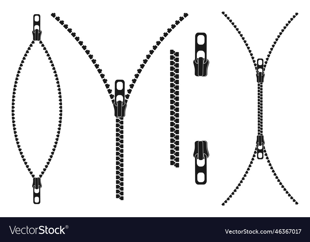 Metal zipper Royalty Free Vector Image - VectorStock