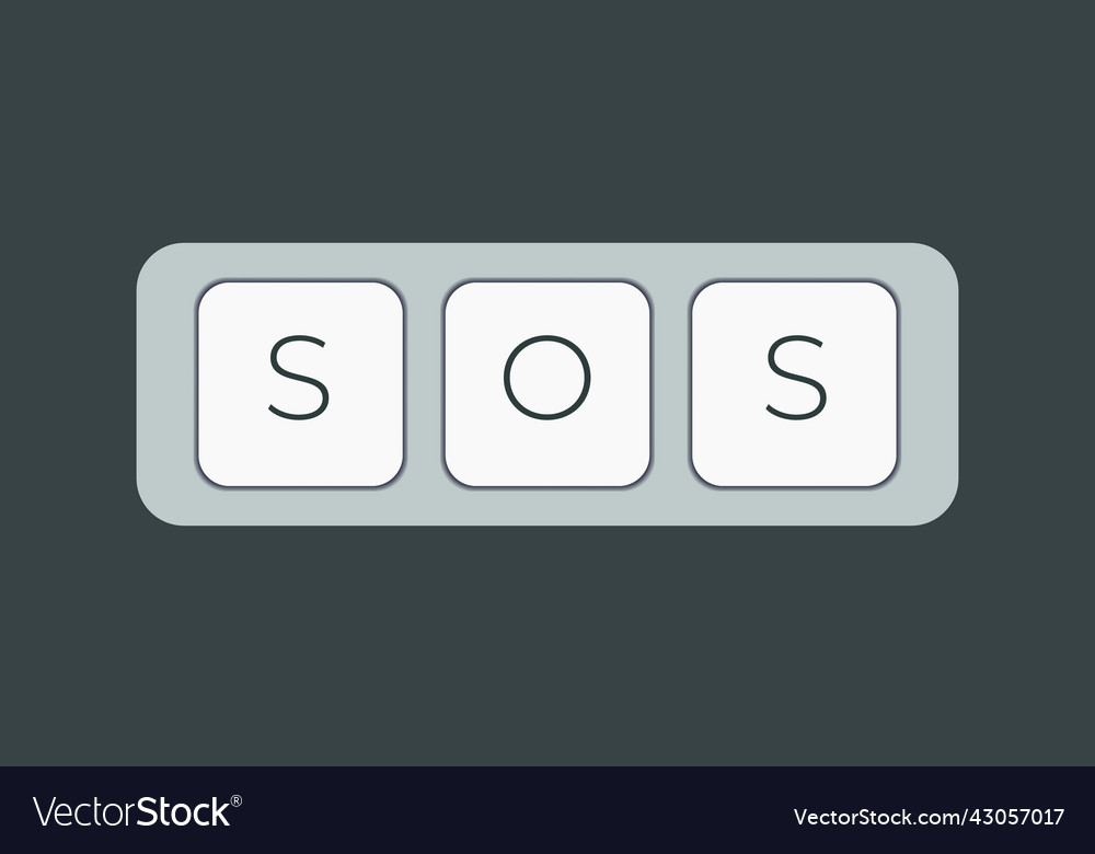 Computer keyboard key with sos keys