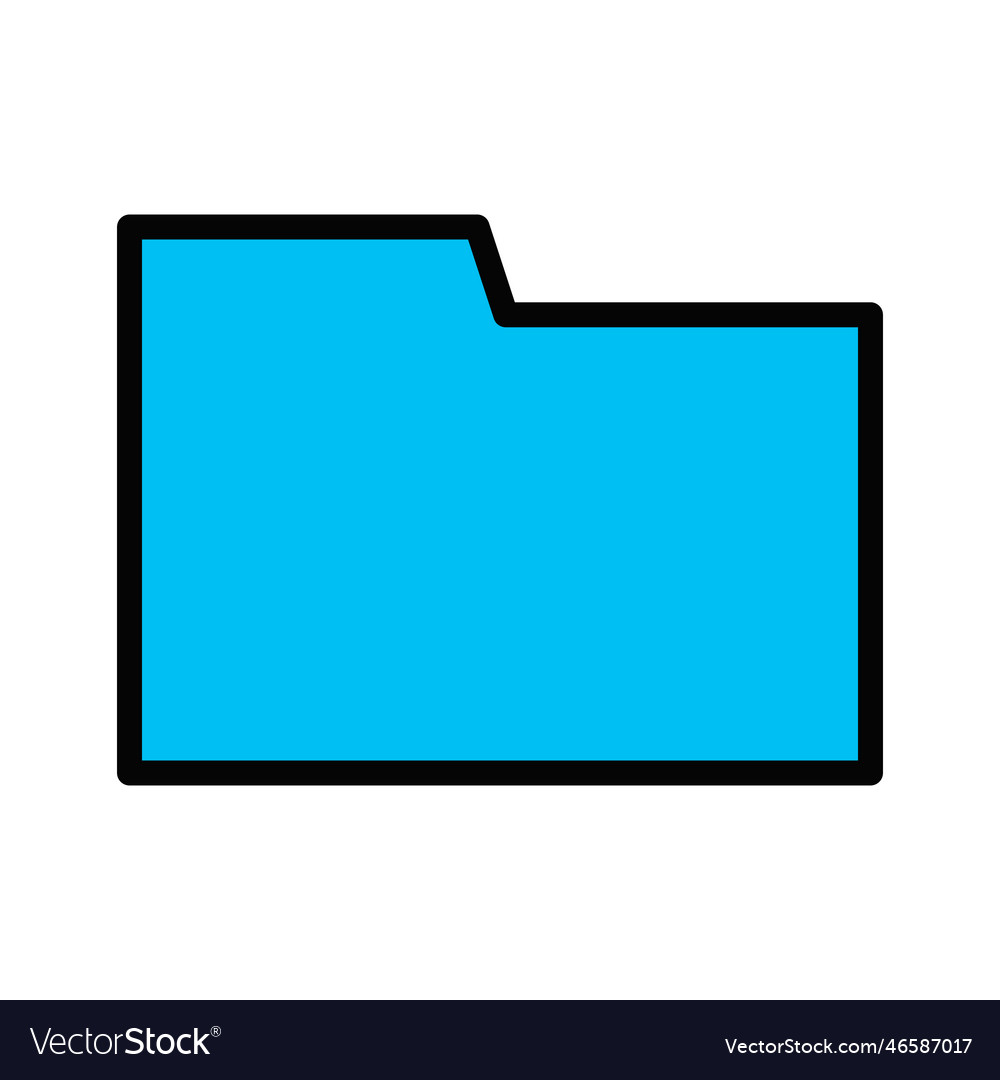 Flat design blue file icon or directory