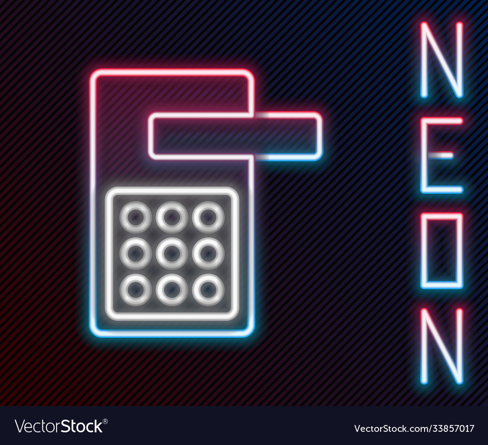 Glowing neon line digital door lock with wireless