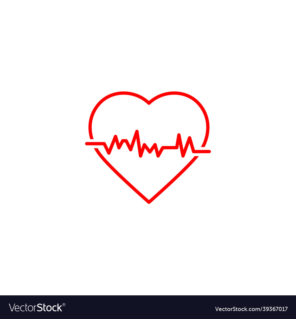 Heart pulse icon design template isolated Vector Image