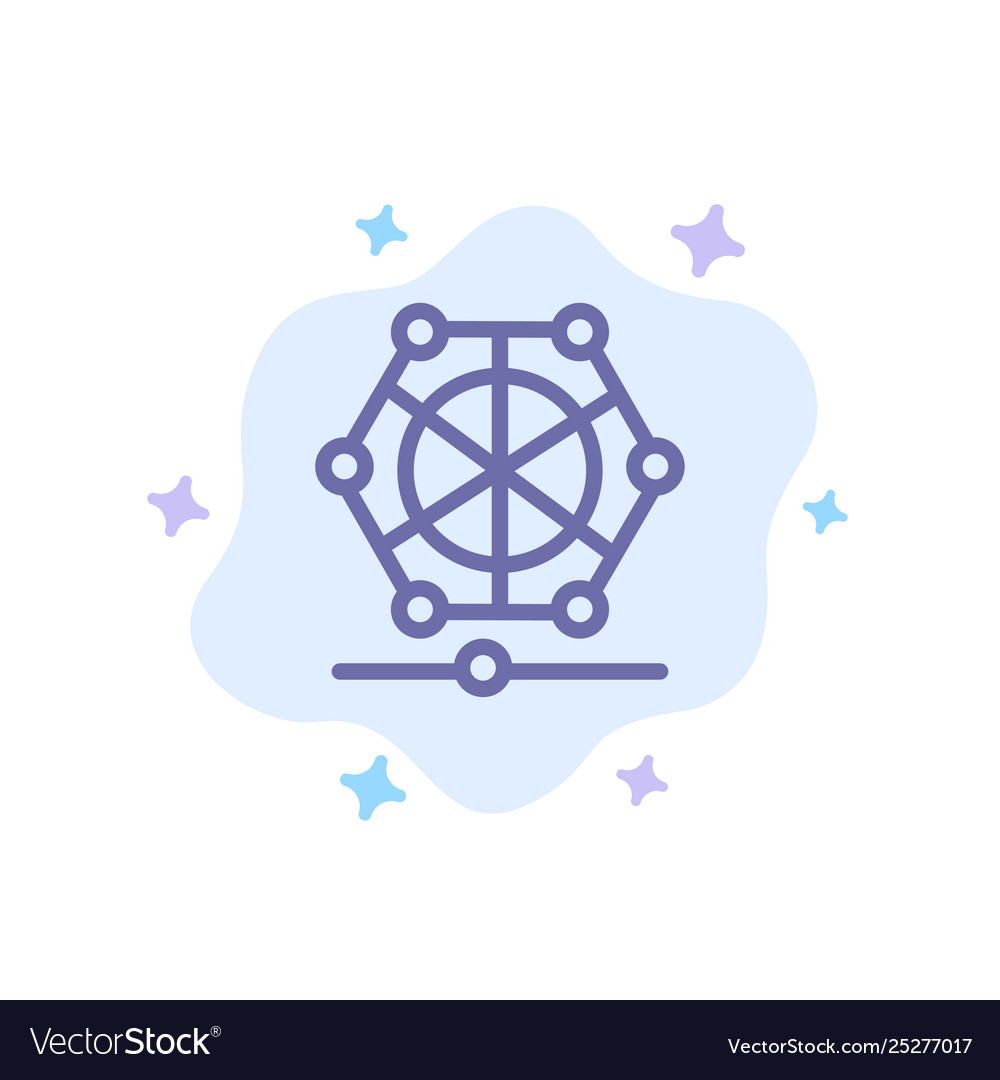 Machine learning language data blue icon