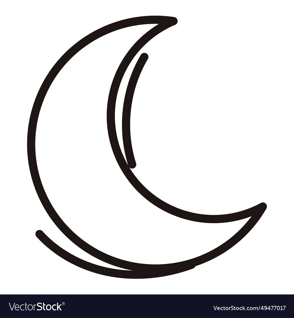 Moon sketch icon