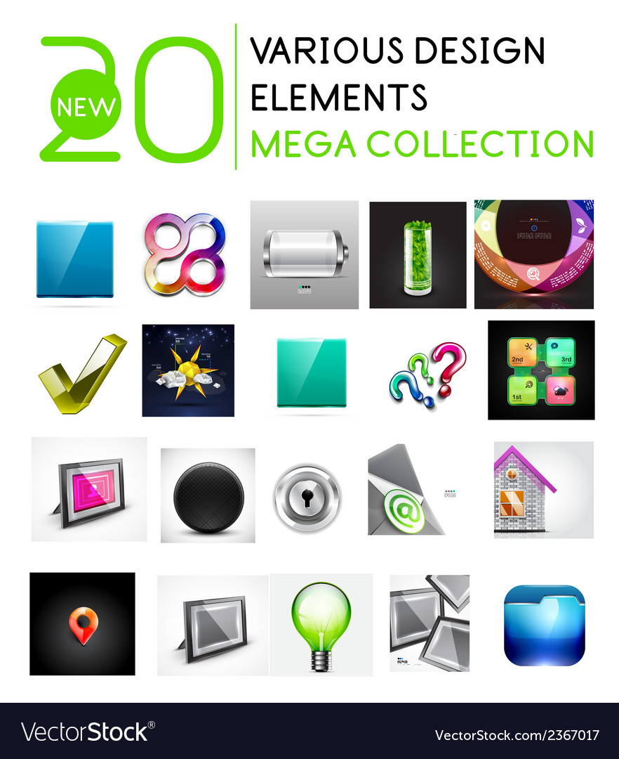 Multipurpose design elements mega collection