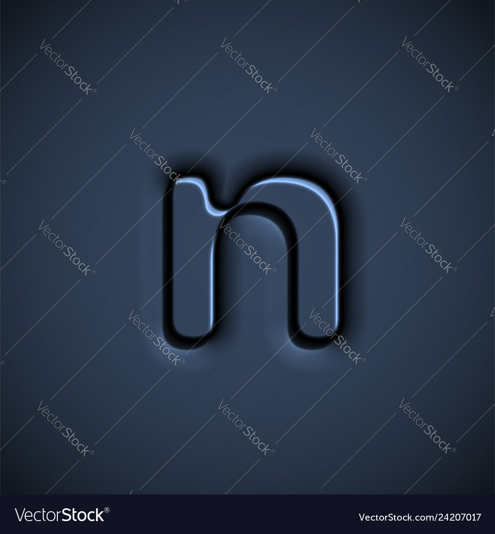 Pressed font character