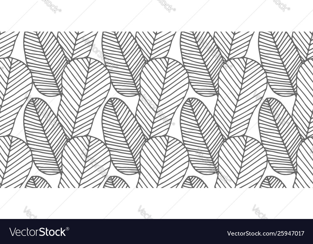 Seamless pattern made monochrome feathers vector image Seamless pattern made monochrome feathers
