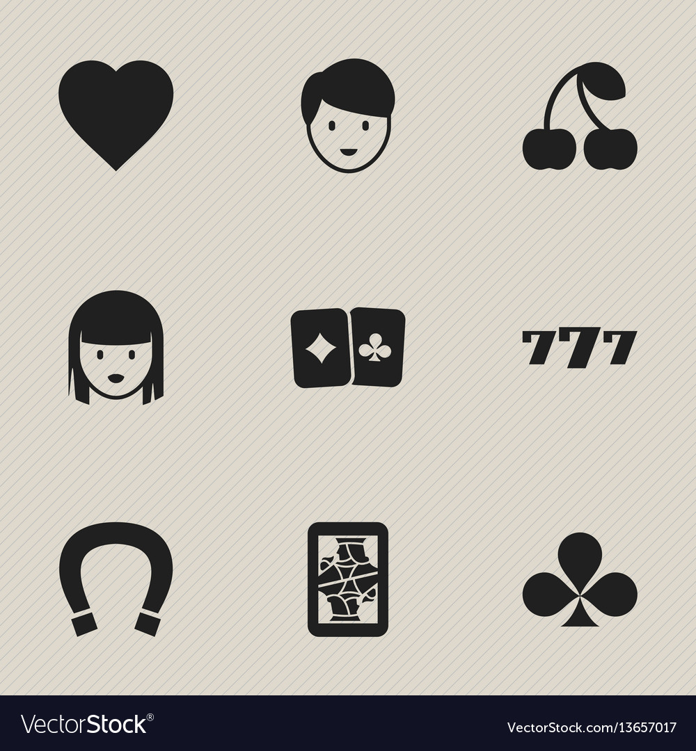 Set of 9 editable game icons includes symbols