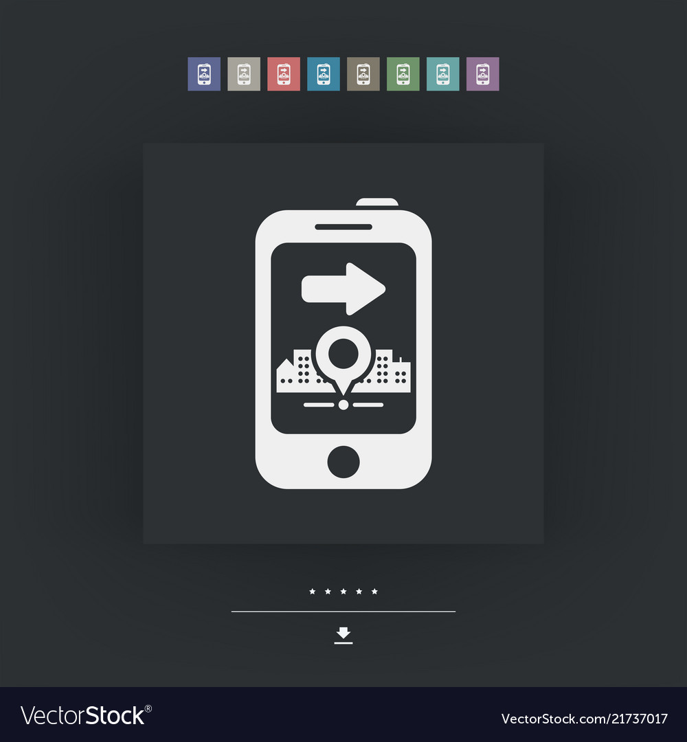 Smartphone navigation system vector image Smartphone navigation system