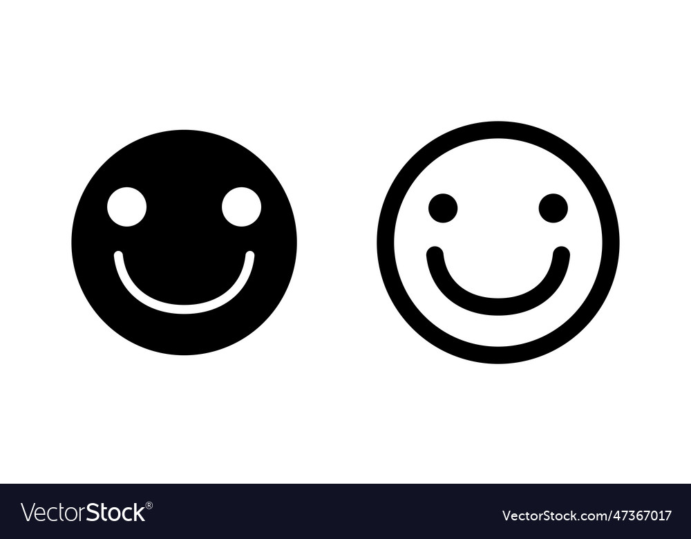 Smile icon set emoticon icon feedback Royalty Free Vector