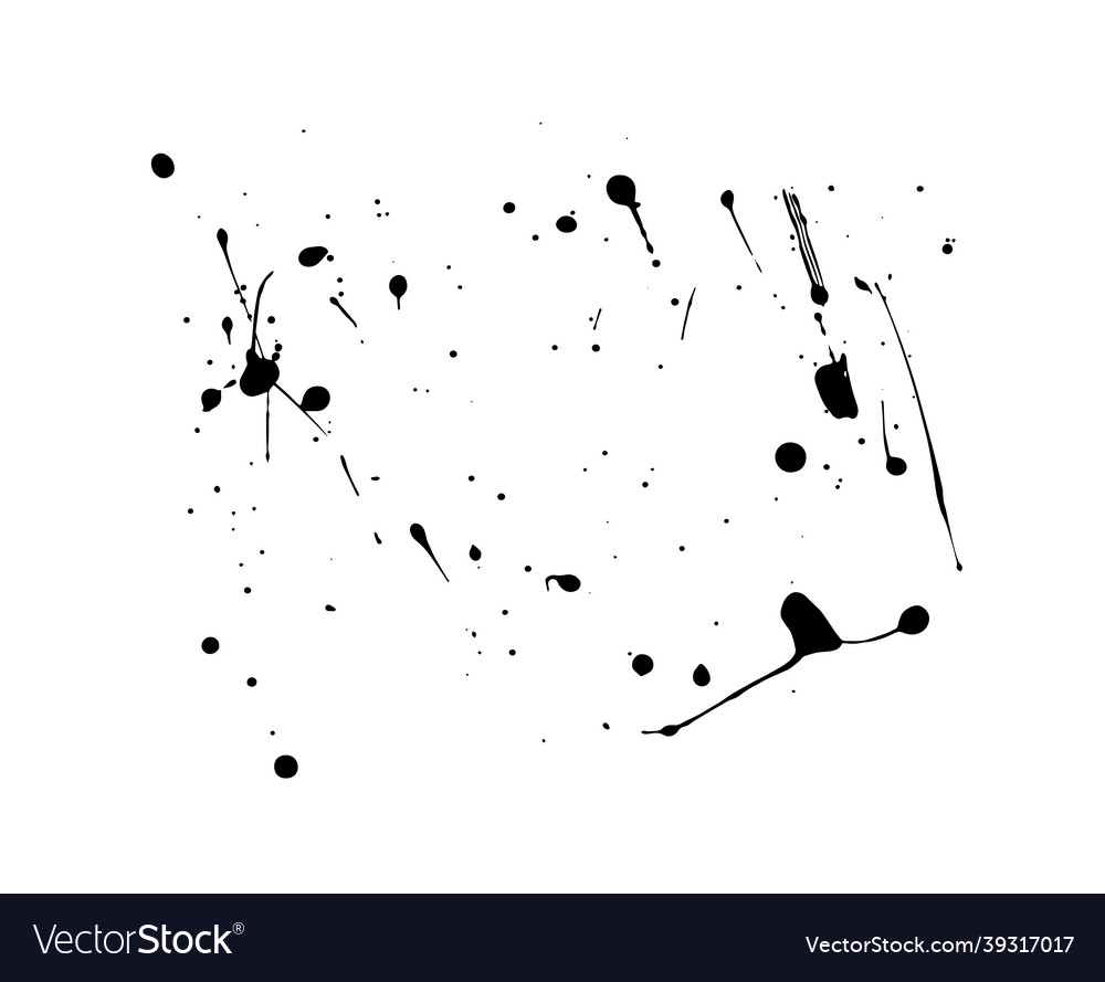 Splashes of blobs drop for decoration ink vector image Splashes of blobs drop for decoration ink