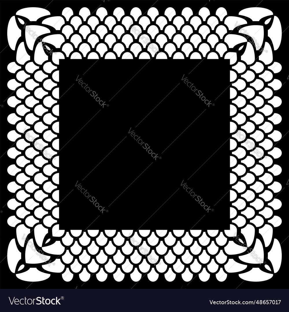 Square pattern for decorative frame
