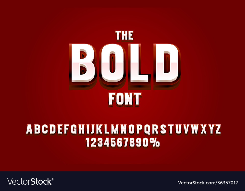 White bold font set collection letters Royalty Free Vector