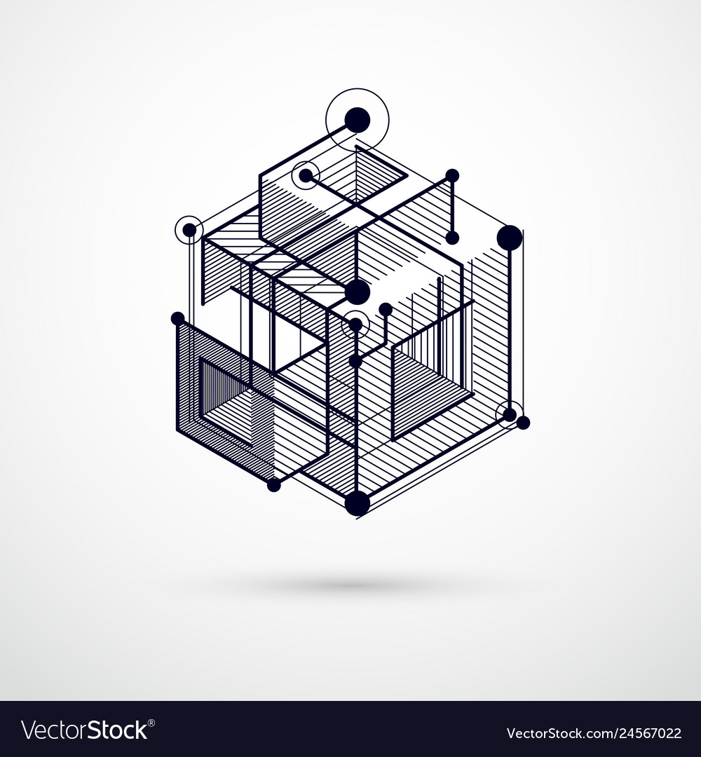 3D Geometric Tech Background
