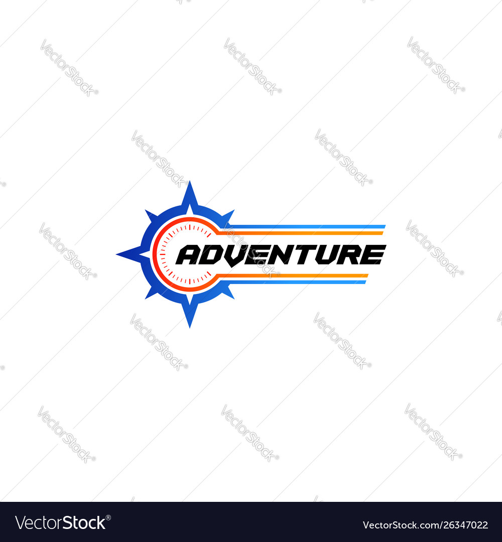 Adventure logo design compass icon symbol