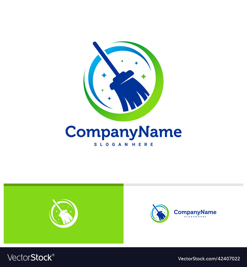 Cleaning logo template creative Royalty Free Vector Image