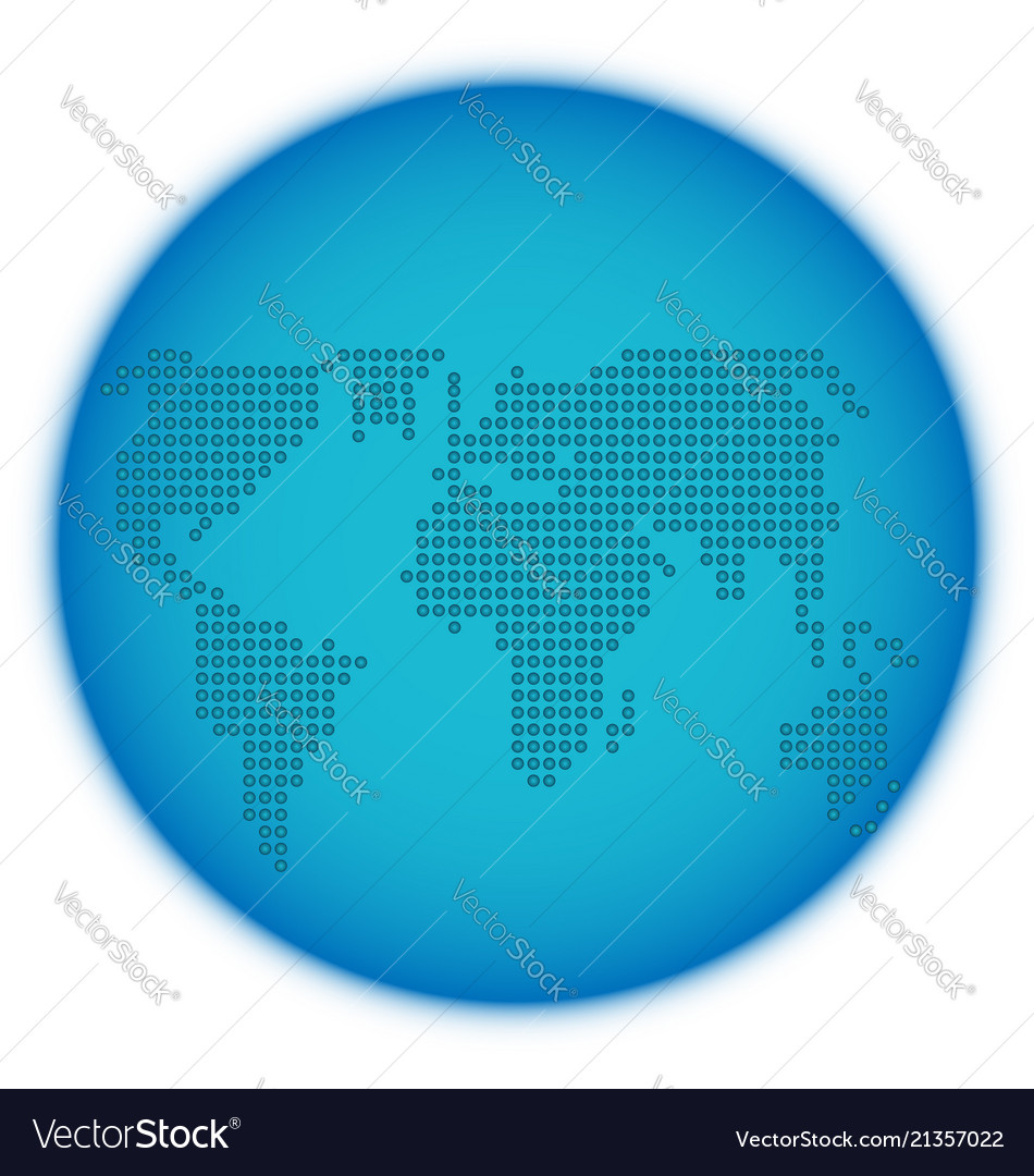 Dots world map globe background