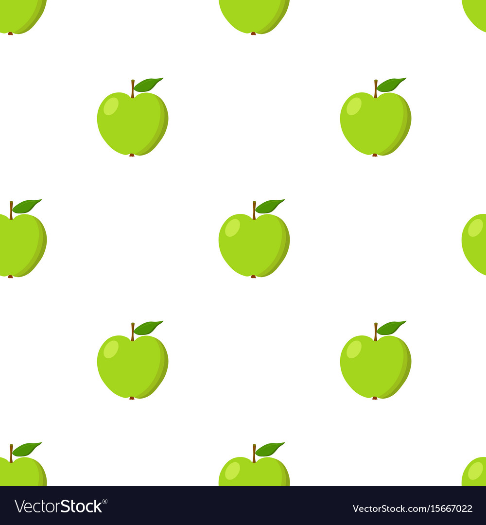 Green apples seamless background pattern