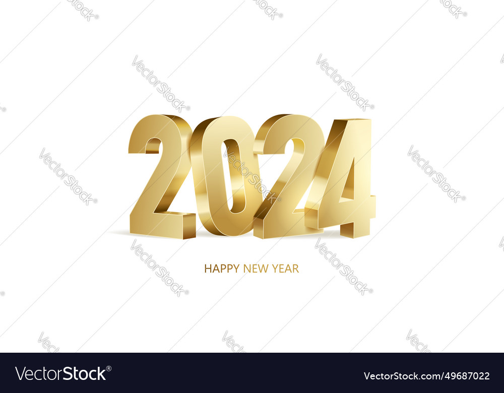 Happy new year 2024 Royalty Free Vector Image - VectorStock