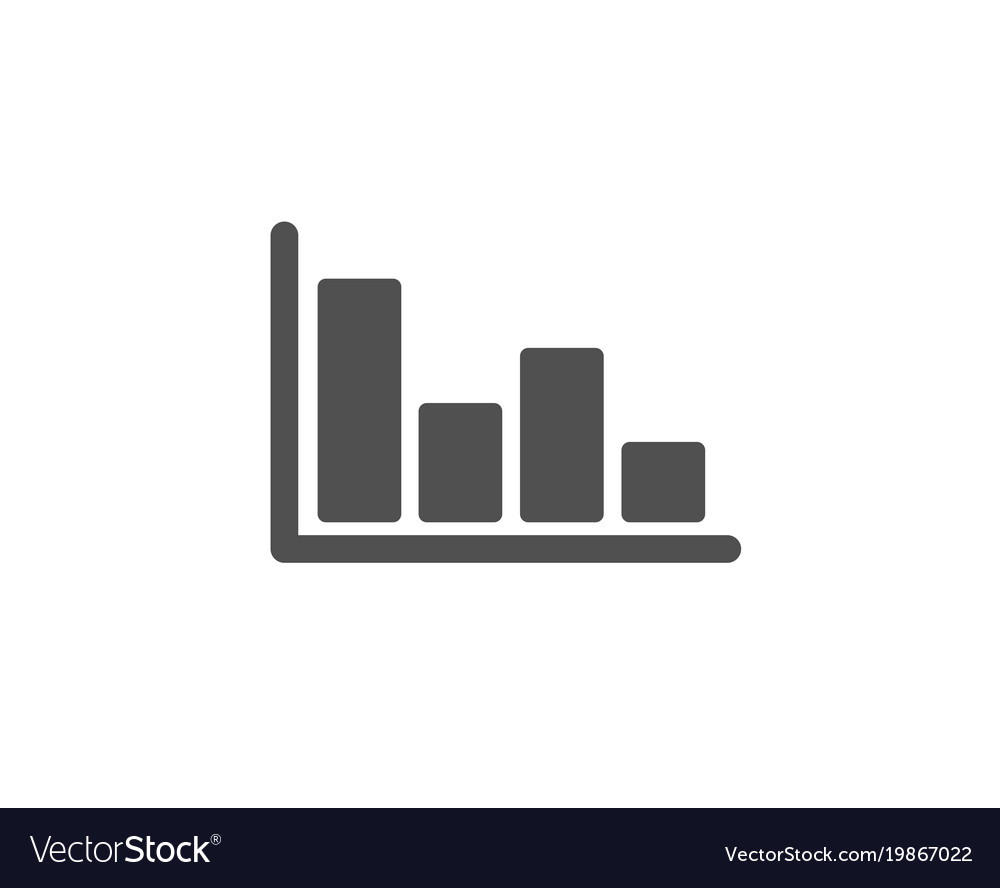 Histogram chart simple icon financial graph