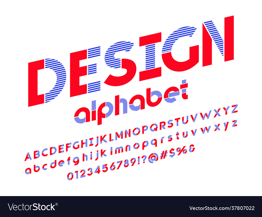 Modern font Royalty Free Vector Image - VectorStock