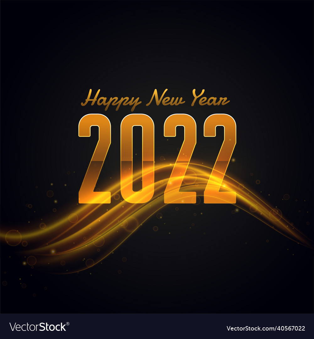 New Year 2022 Light Effect Greeting Card