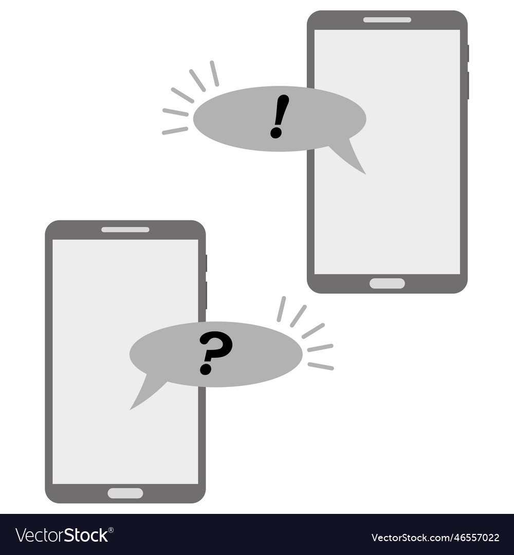 Phones messages icons chat dialogue bubble text Vector Image