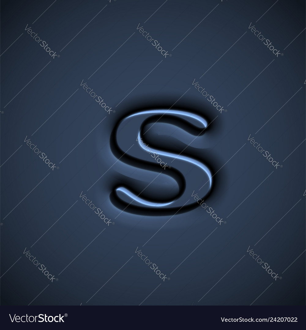 Pressed font character vector image Pressed font character