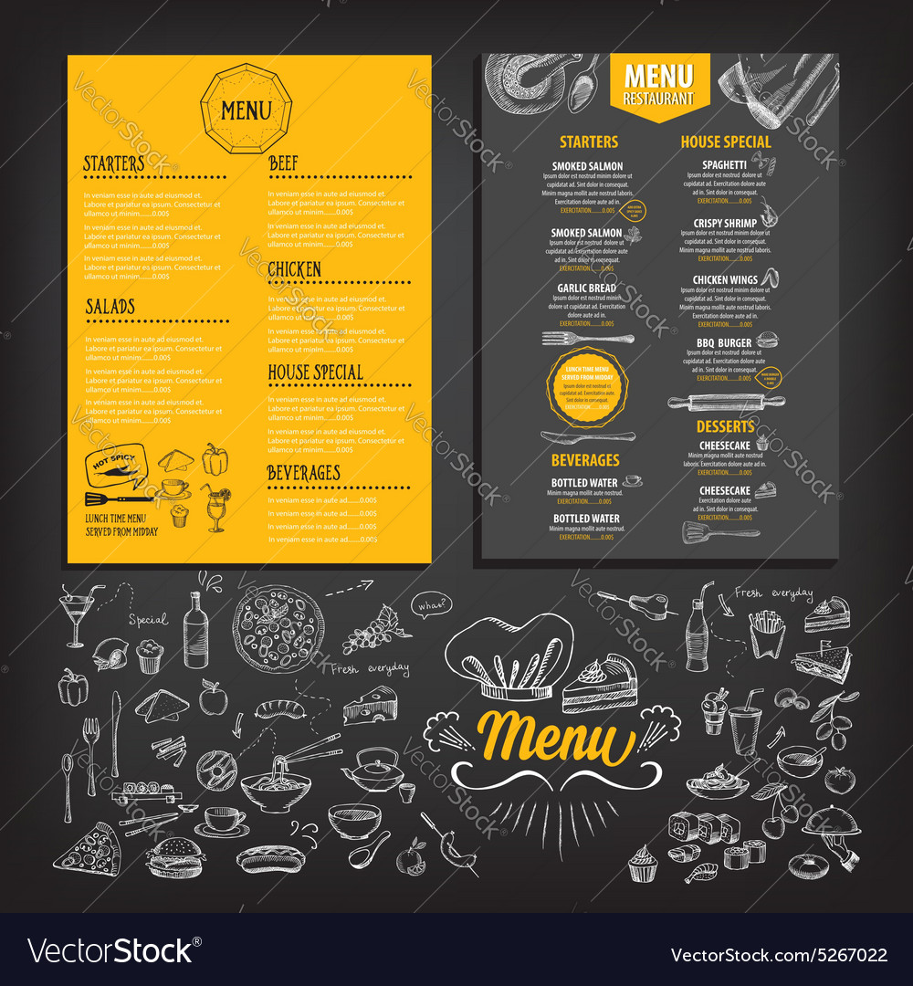 menu template design