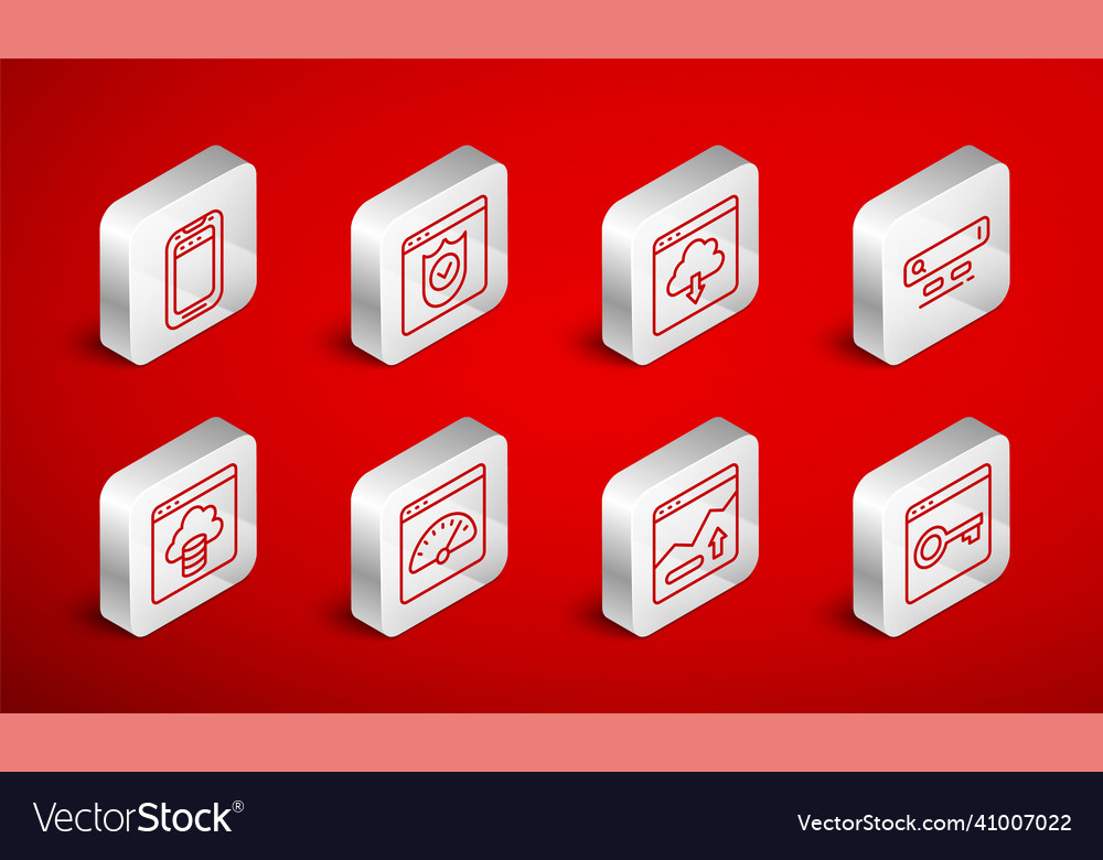 Set line secure your site with https ssl browser vector image Set line secure your site with https ssl browser