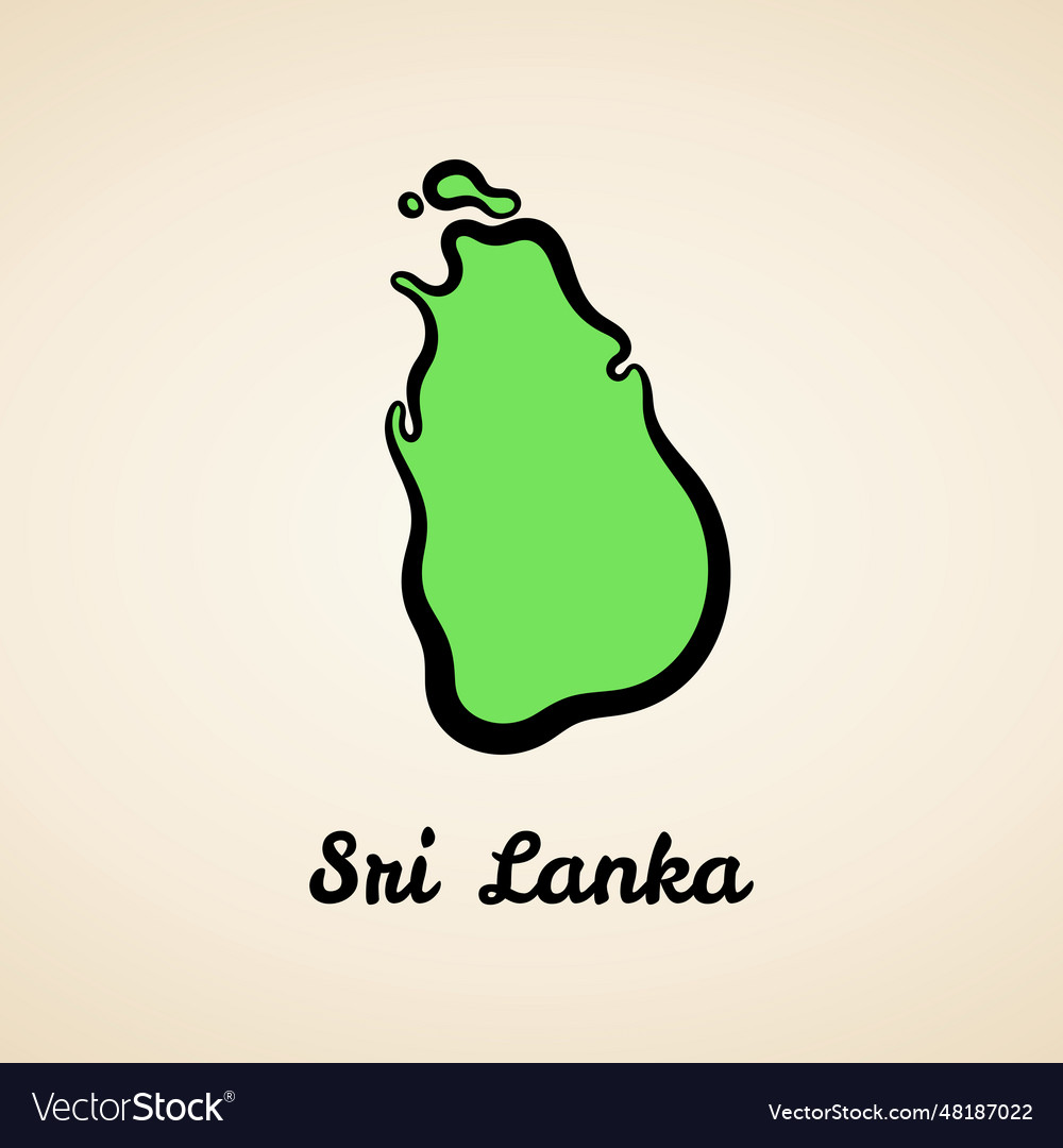 Sri lanka - outline map