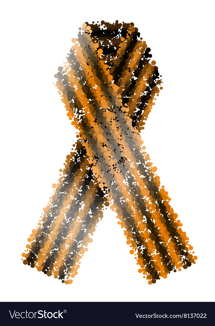 St george ribbon on a white background