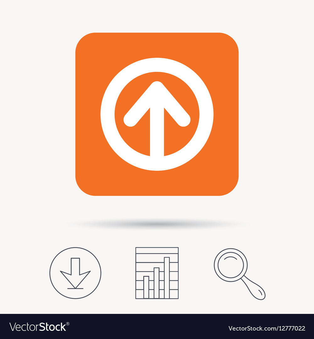 Upload icon load internet data sign