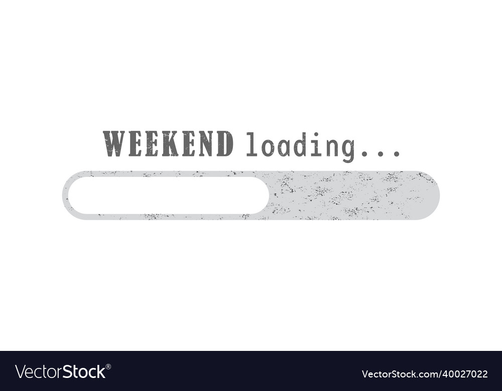 Weekend loading icon for websites and applications vector image Weekend loading icon for websites and applications