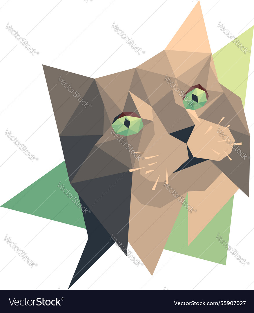 Cat low poly style digitale Kunst