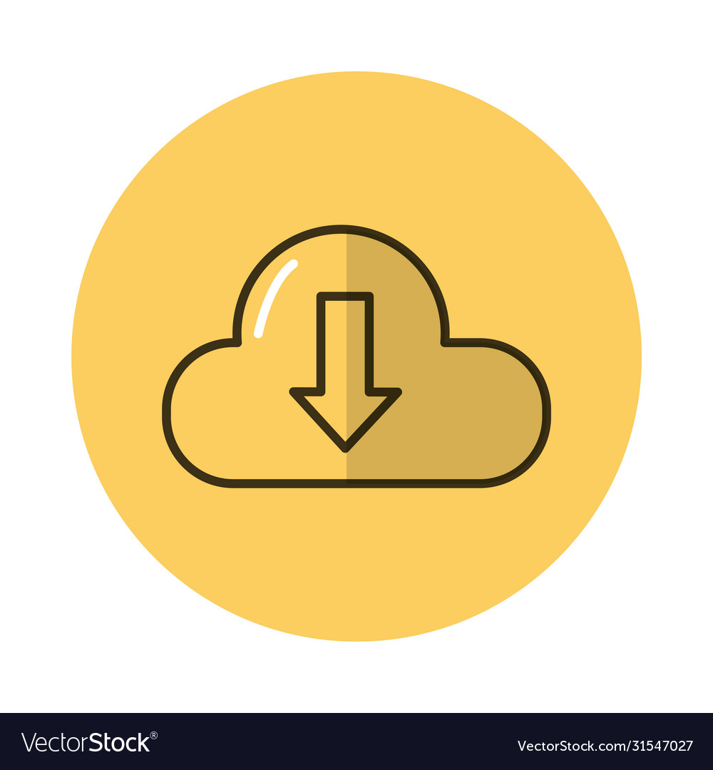 Cloud computing and arrow download block style