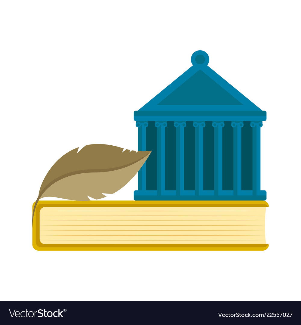 Court building on top of a book icon