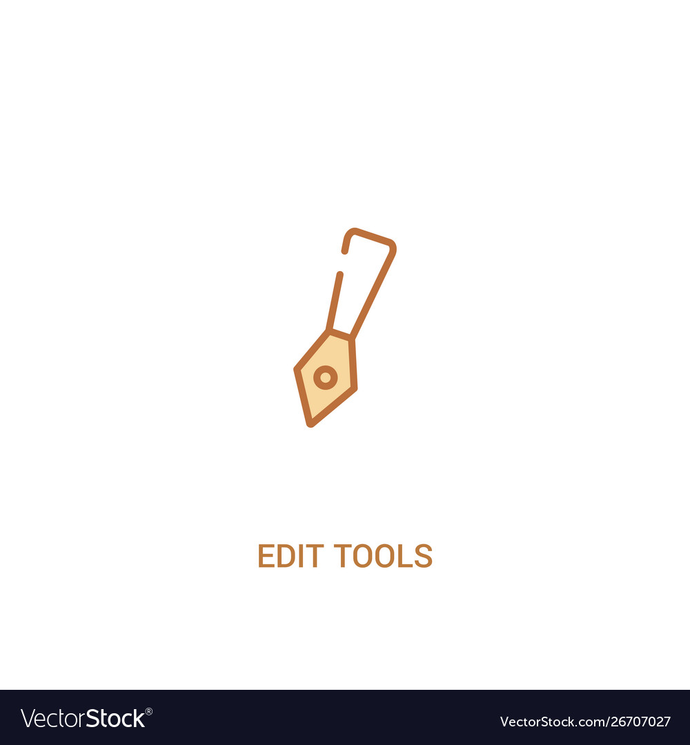 Edit tools concept 2 colored icon simple line vector image Edit tools concept 2 colored icon simple line