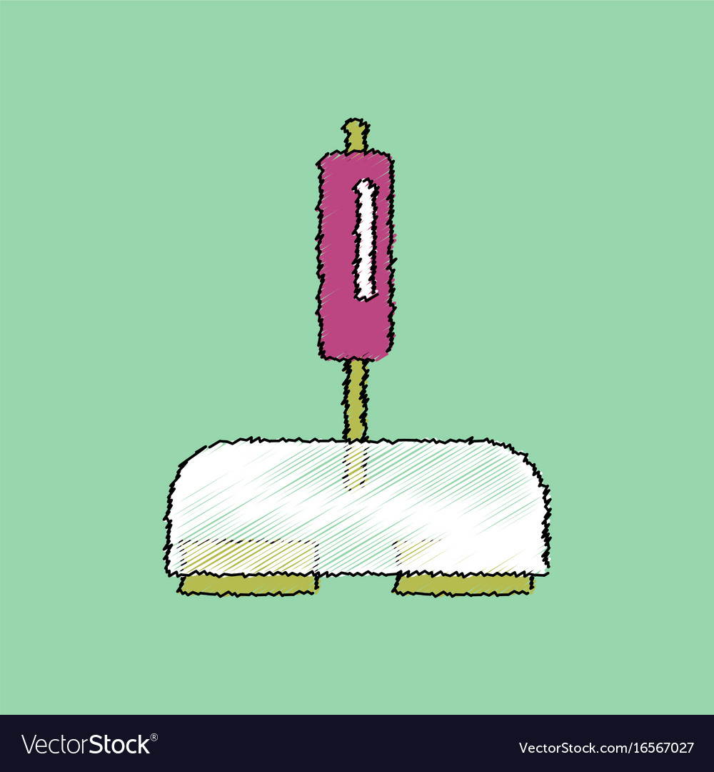 Flat shading style icon playing joystick