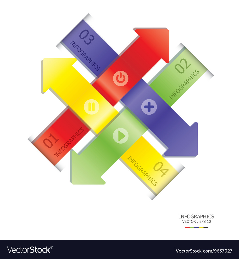 Overlap arrows design template