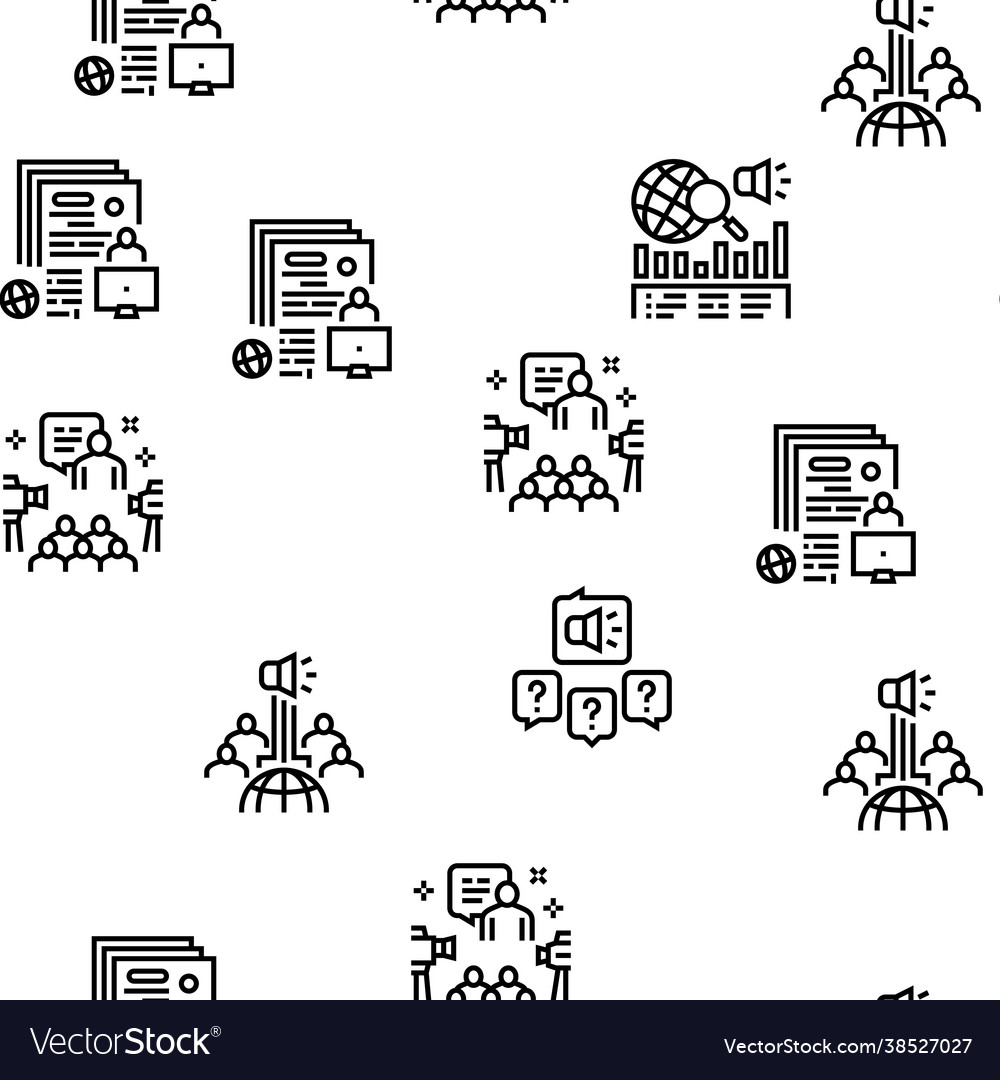 Pr public relations seamless pattern vector image Pr public relations seamless pattern