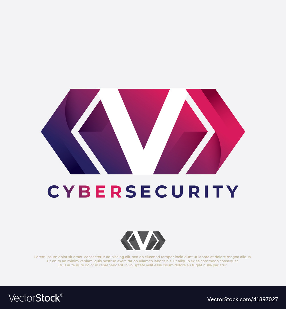 Programmer logo with letter v design code icon