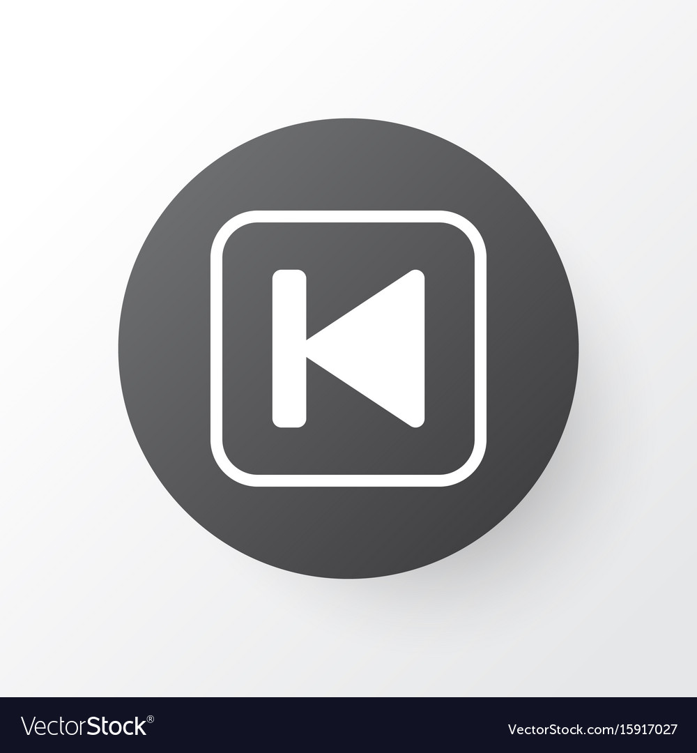 Rewind music back icon symbol premium quality