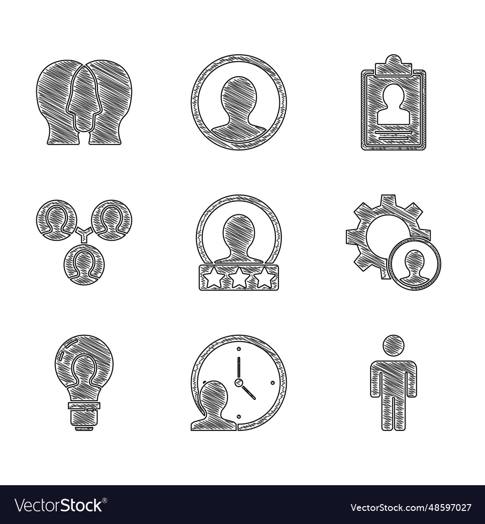 Set create account screen time management user vector image Set create account screen time management user
