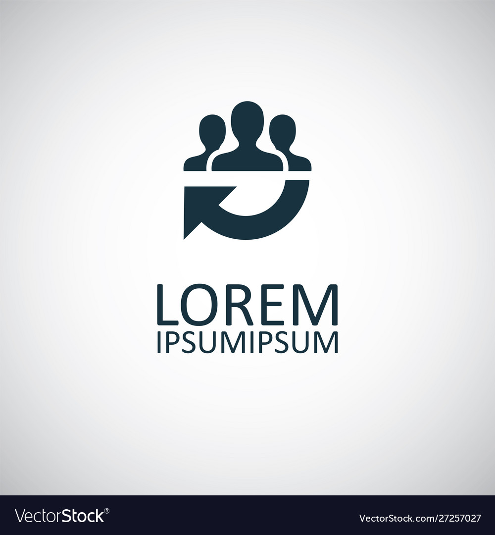 Team icon for web and ui on white background