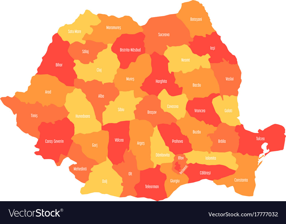 Administrative counties of romania map