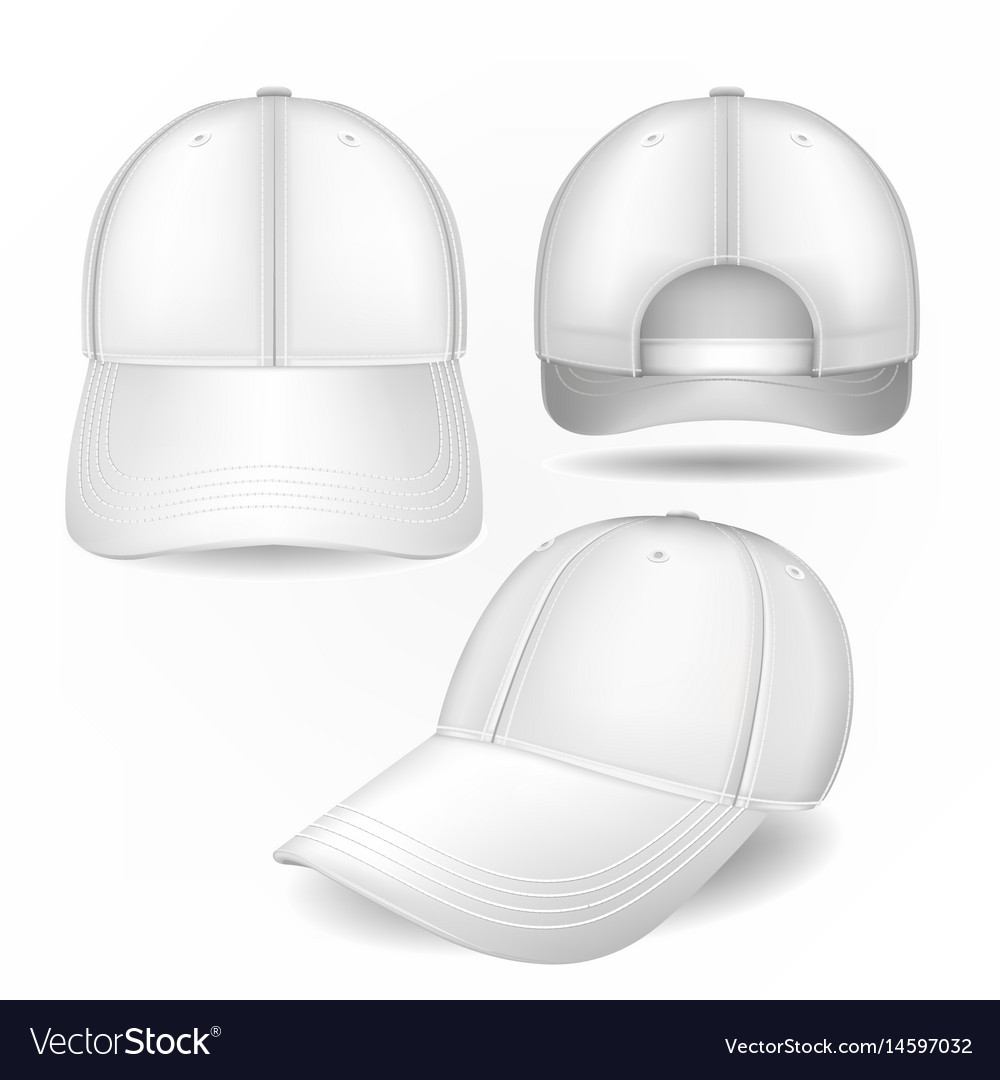 Download Cap Mockup In Front Side And Back Views Royalty Free Vector