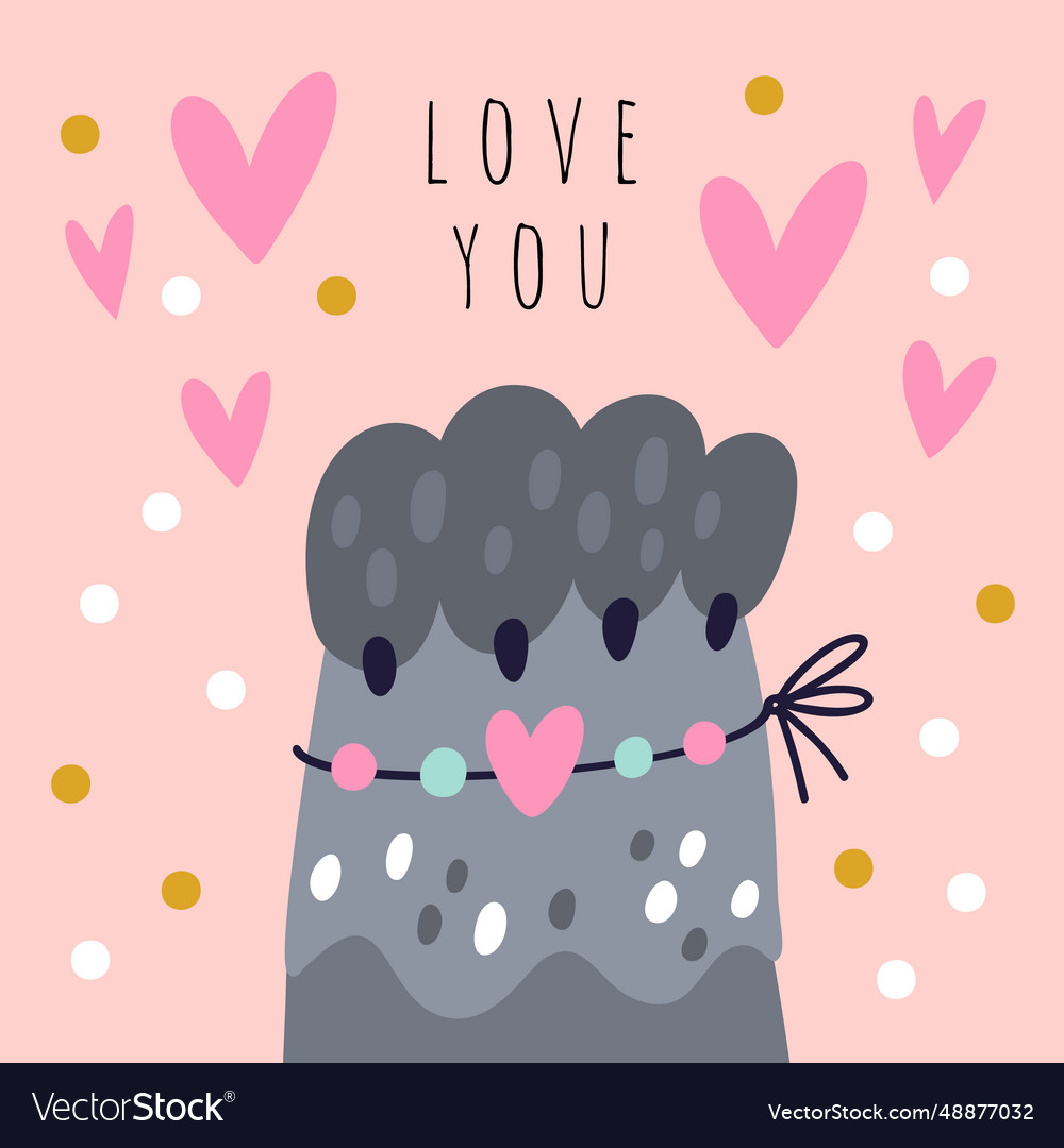 Cute cats greeting card pets paw fluffy kitty