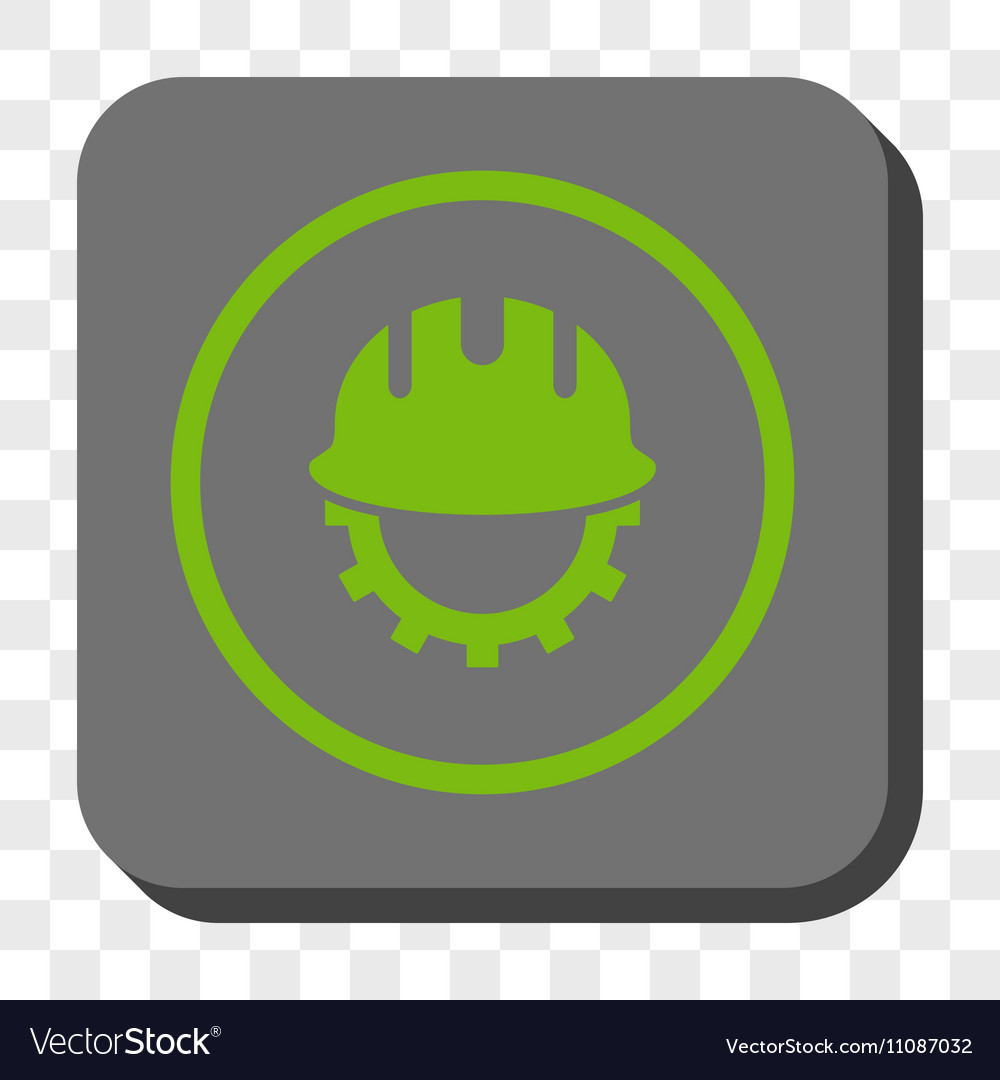 Development hardhat rounded square button